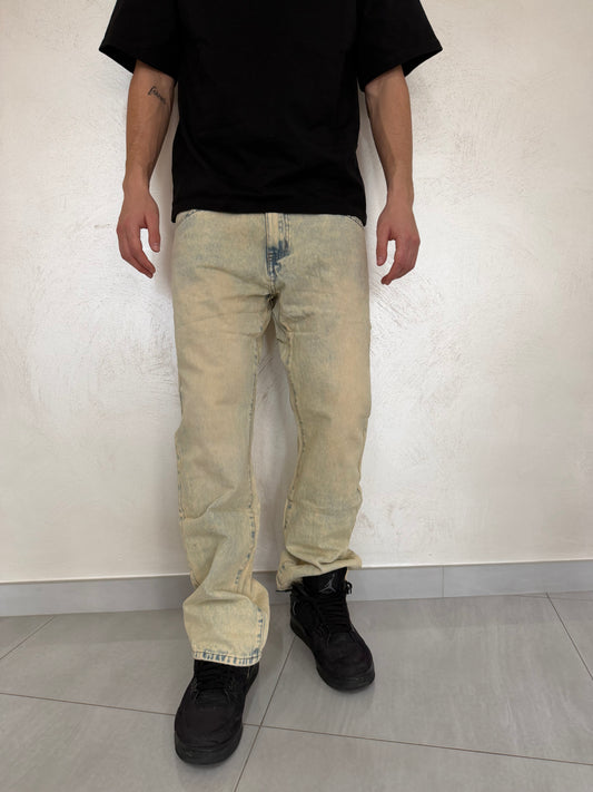 Jeans Flared Washed Chiaro