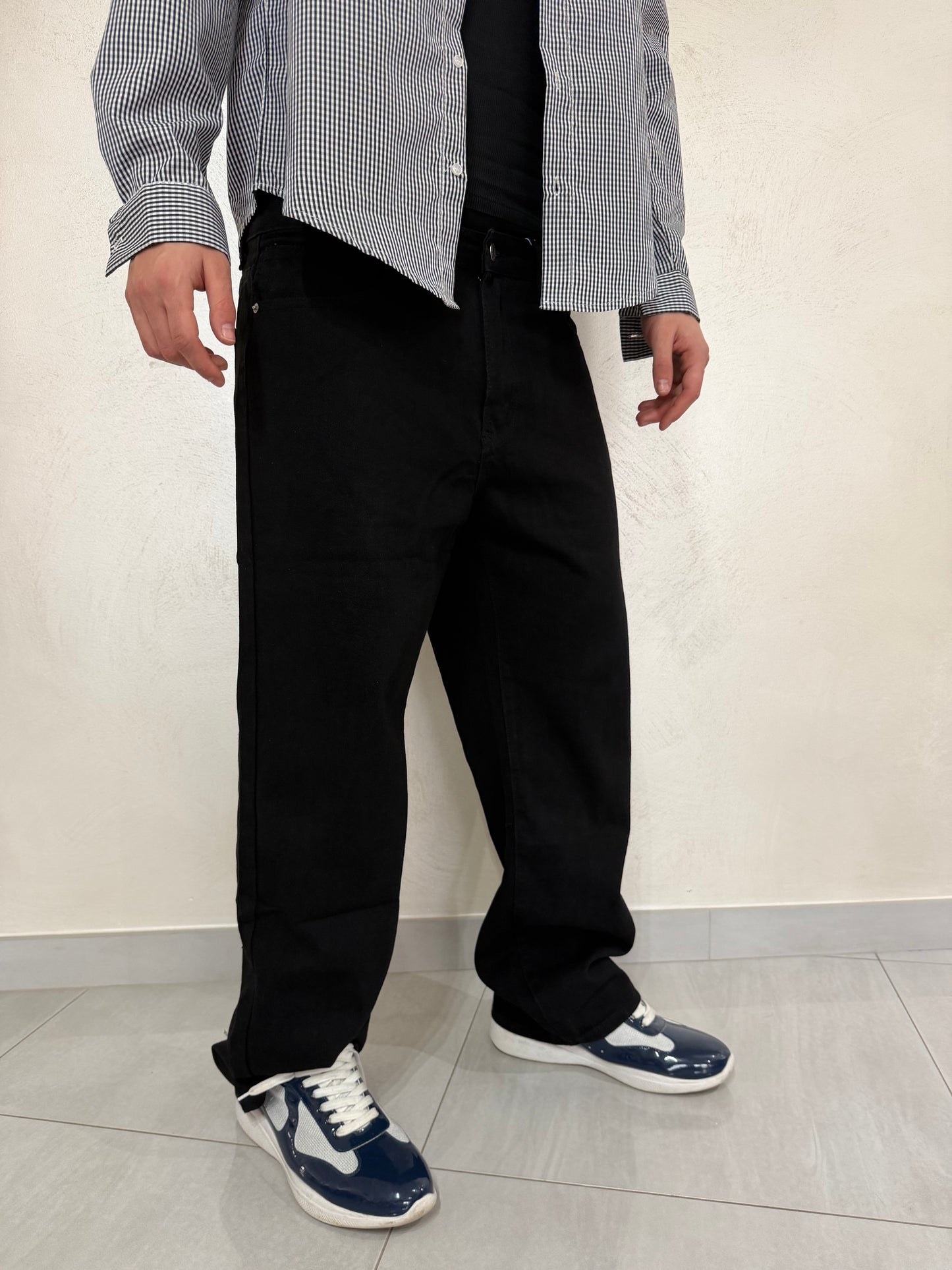 Jeans Baggy Denim Nero