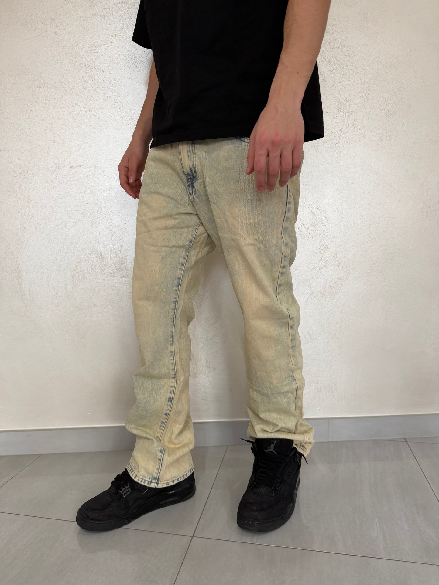 Jeans Flared Washed Chiaro