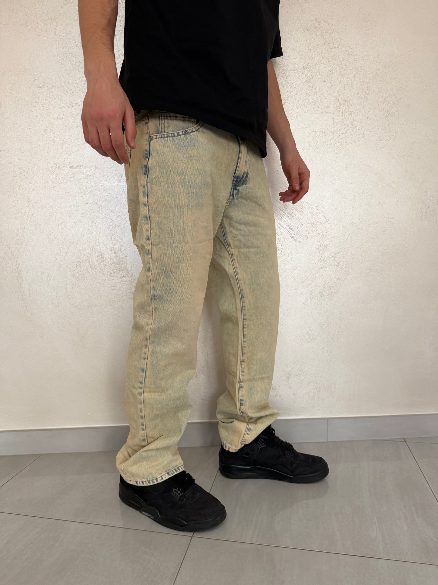 Jeans Flared Washed Chiaro